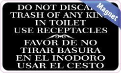 Alternative view of StickerTalk Do Not Discard Trash in Toilet Magnet, 5 inches x 3 inches