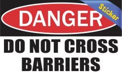 Alternative view of StickerTalk Danger Do Not Cross Barriers Vinyl Sticker, 5 inches