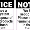 Dispose of Feminine Products in Trash Vinyl Stickers