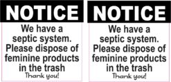 Dispose of Feminine Products in Trash Vinyl Stickers