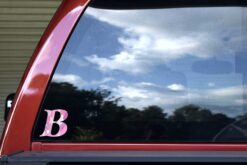 Pink Camo B Monogram Vinyl Sticker