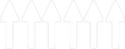 White Arrow Vinyl Stickers