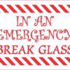 In an Emergency Break Glass Vinyl Sticker