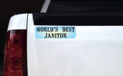 Worlds Best Janitor Vinyl Sticker