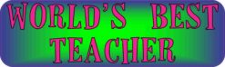 Worlds Best Teacher Vinyl Sticker