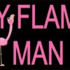 Crazy Flamingo Man Vinyl Sticker