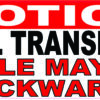 May Roll Backwards Manual Transmission Vinyl Sticker