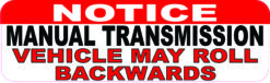 May Roll Backwards Manual Transmission Vinyl Sticker