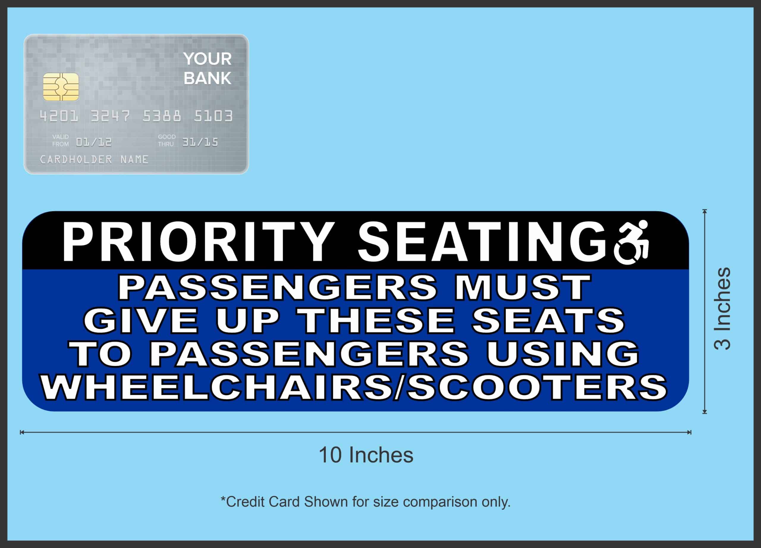 StickerTalk Dynamic Disability Priority Seating Magnet, 10 inches x 3 inches - Image 3