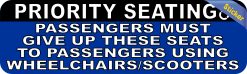 Alternative view of StickerTalk Dynamic Disability Priority Seating Vinyl Sticker, 10 inches x 3 inches