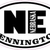 Oval Bennington Nebraska Vinyl Sticker