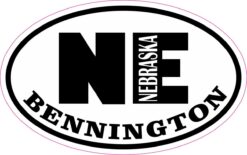 Oval Bennington Nebraska Vinyl Sticker
