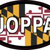 Flag Oval Joppa Maryland Vinyl Sticker
