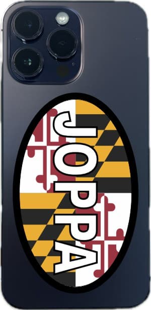 StickerTalk Flag Oval Joppa Maryland Vinyl Sticker, 4 inches x 2.5 inches - Image 6