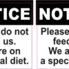 Special Diet Do Not Feed Us Vinyl Stickers