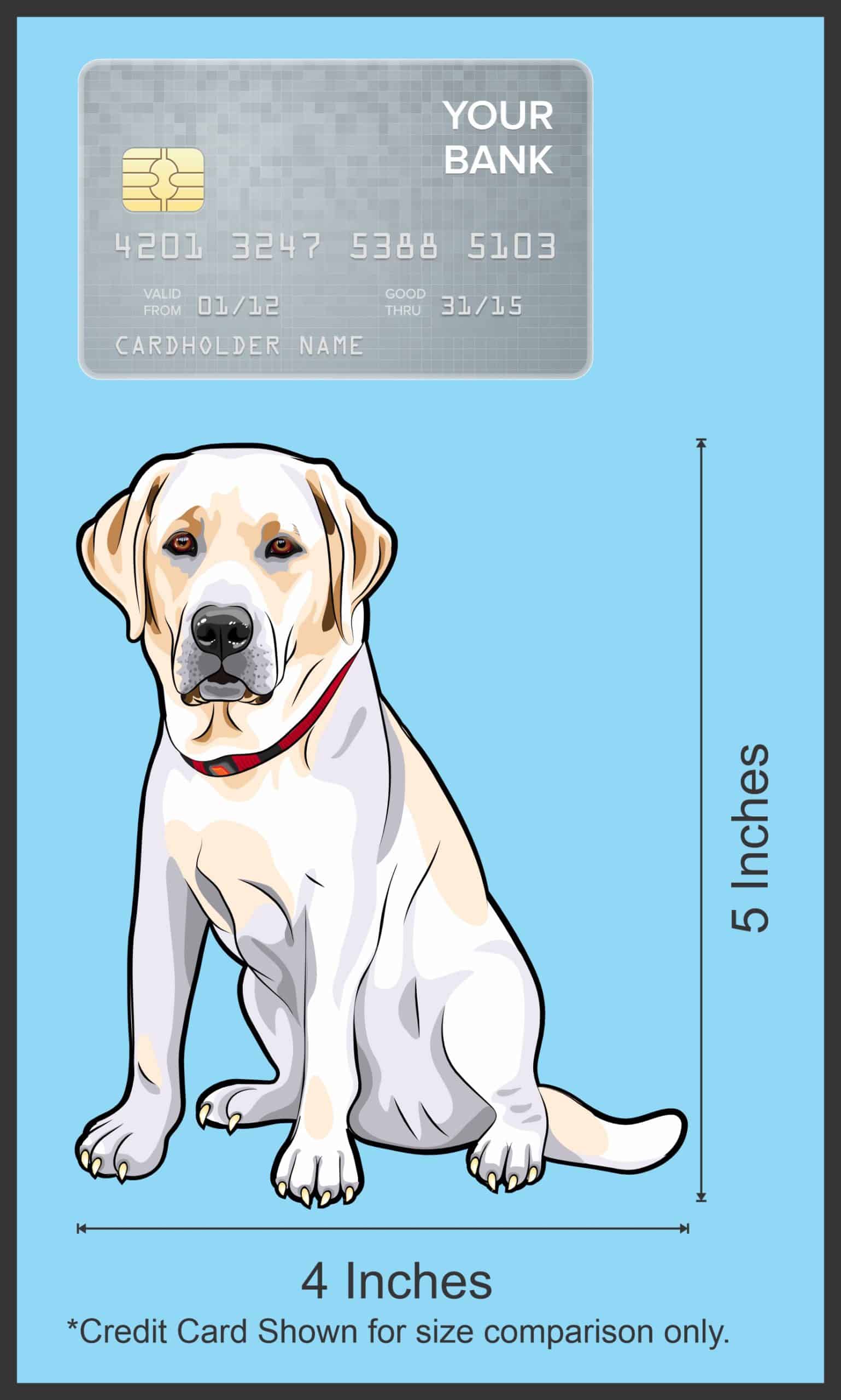 StickerTalk Left Facing Yellow Labrador Vinyl Sticker, 4 inches x 5 inches - Image 6