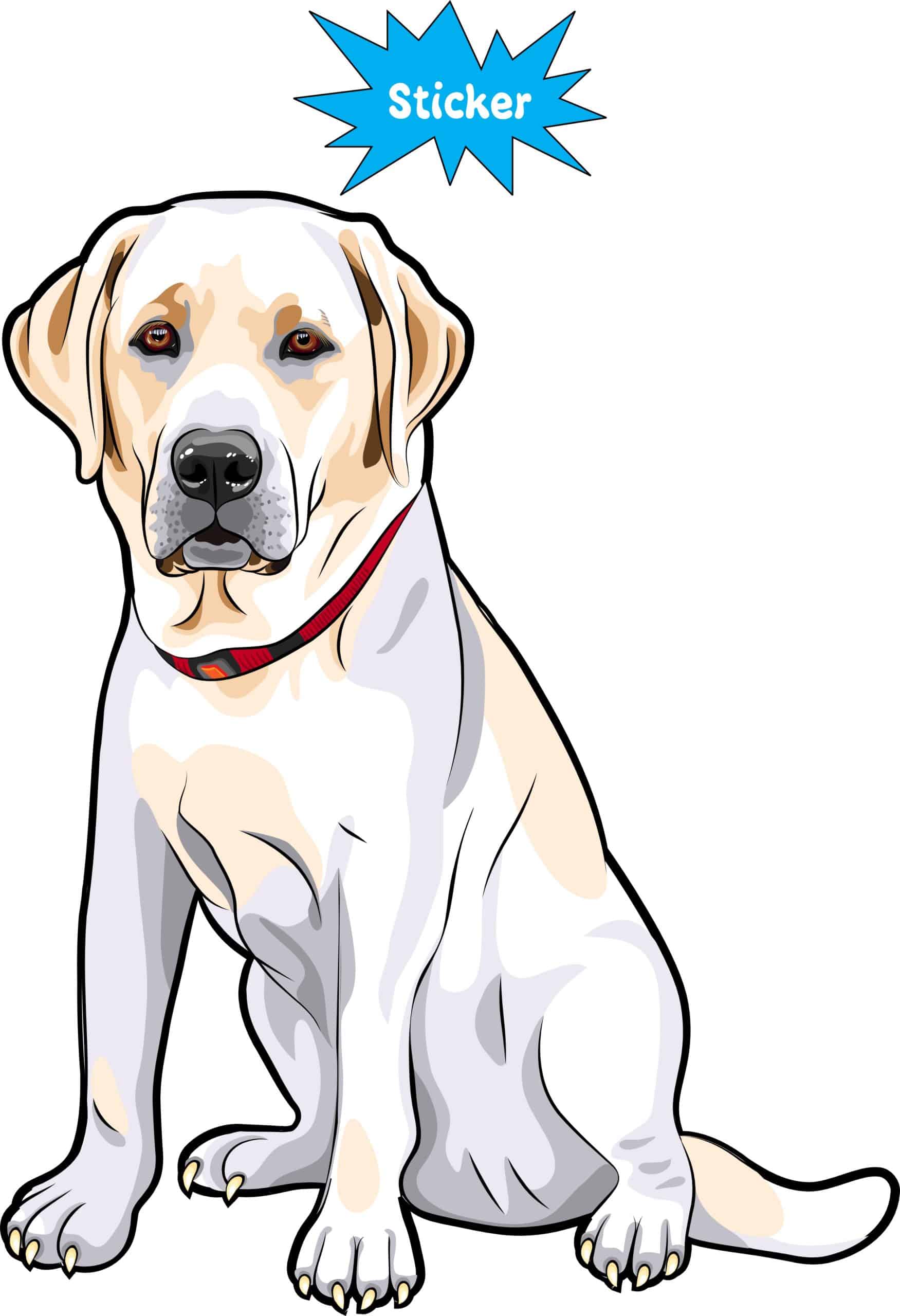 StickerTalk Left Facing Yellow Labrador Vinyl Sticker, 4 inches x 5 inches - Image 2