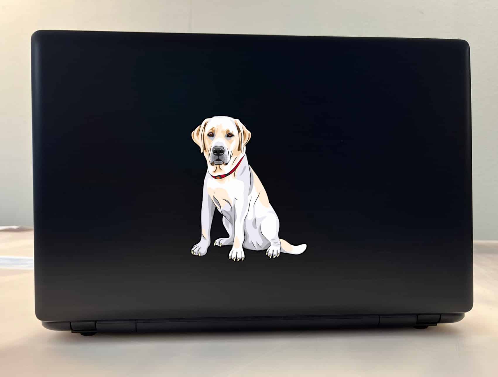 StickerTalk Left Facing Yellow Labrador Vinyl Sticker, 4 inches x 5 inches - Image 3