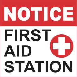StickerTalk Notice First Aid Station Magnet, 5 inches x 5 inches
