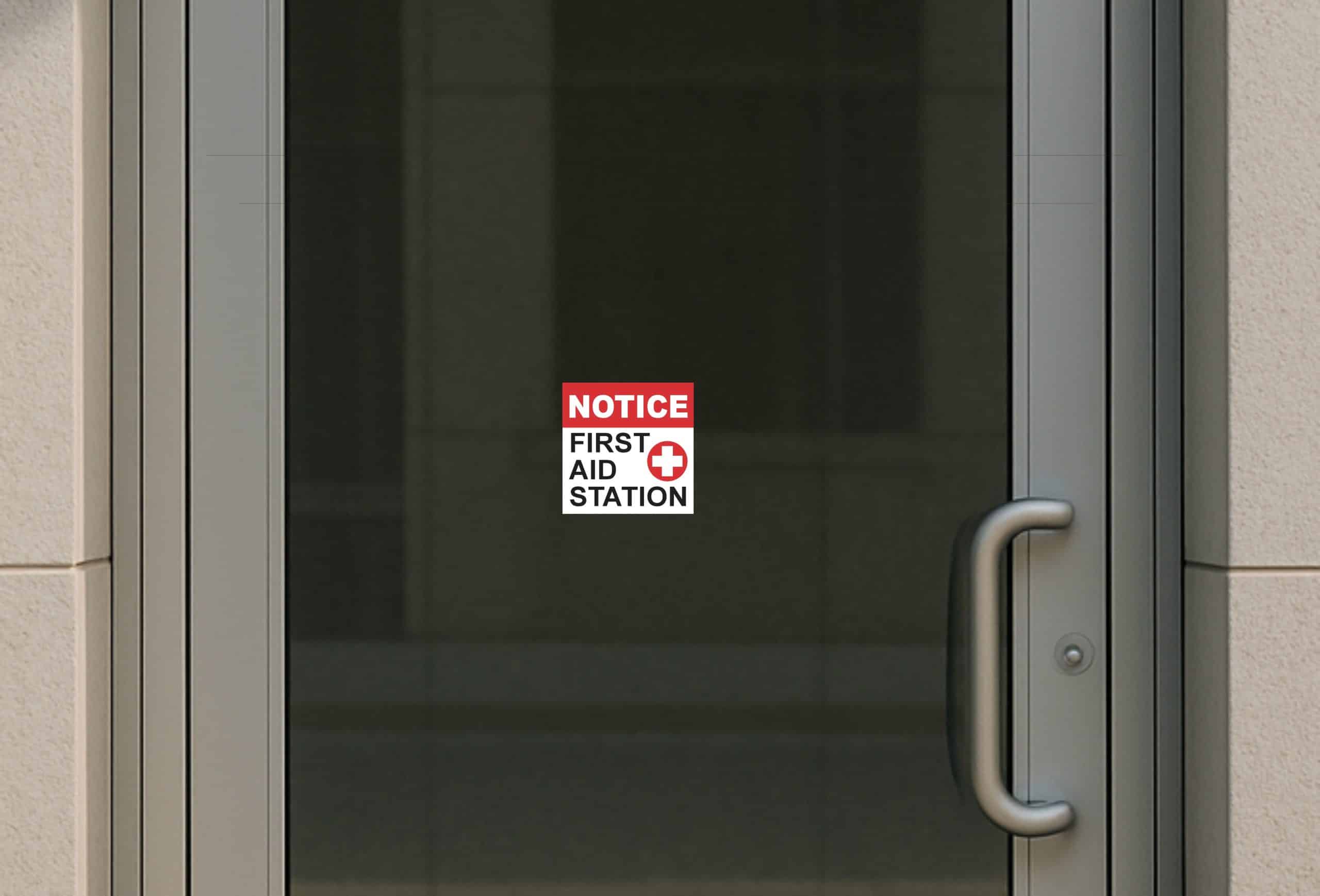 StickerTalk Notice First Aid Station Vinyl Sticker, 5 inches x 5 - Image 3