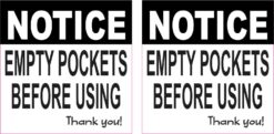 Empty Pockets Before Using Vinyl Stickers