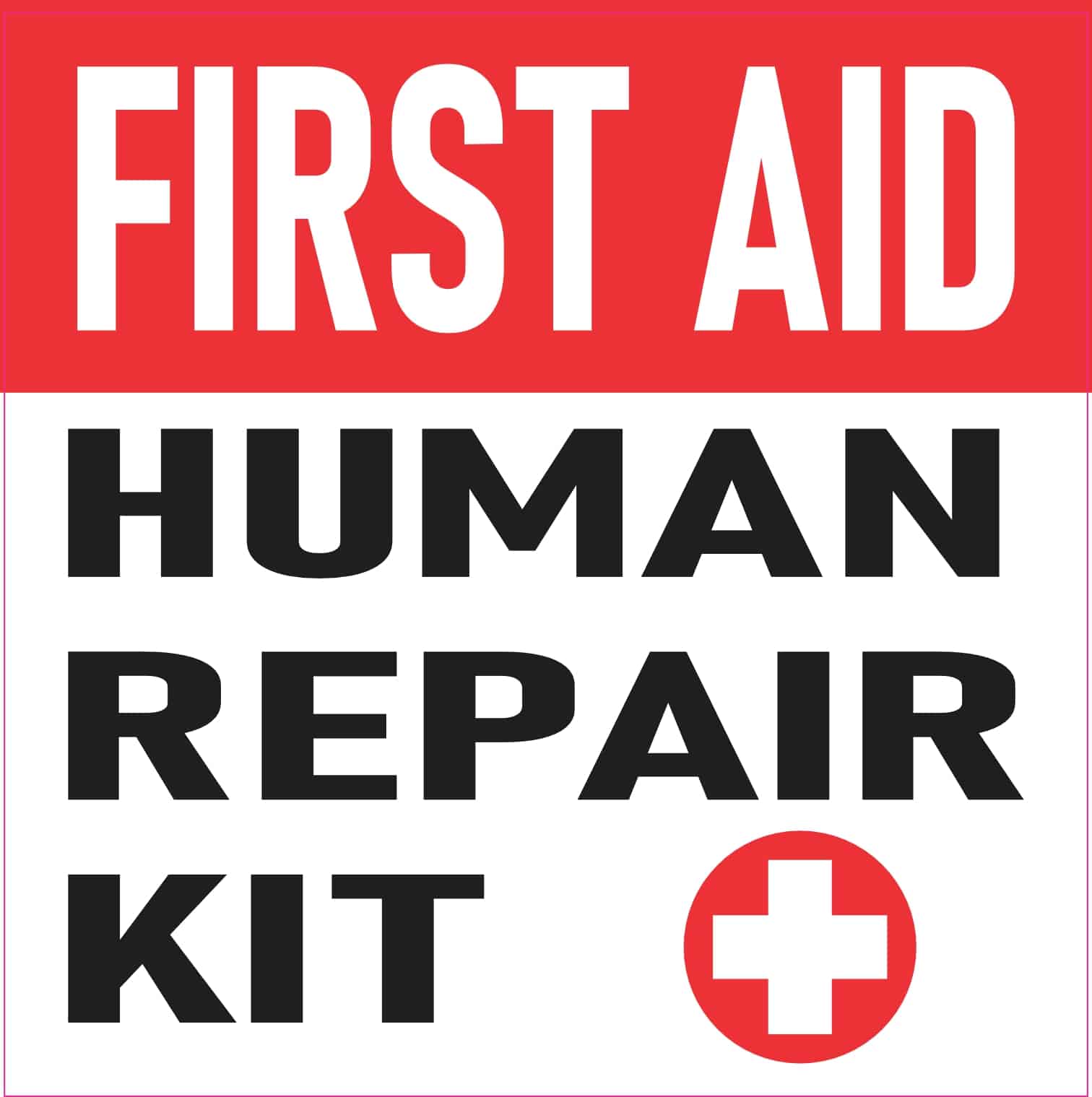 StickerTalk Human Repair Kit First Aid Vinyl Sticker, 5 inches x 5 inches