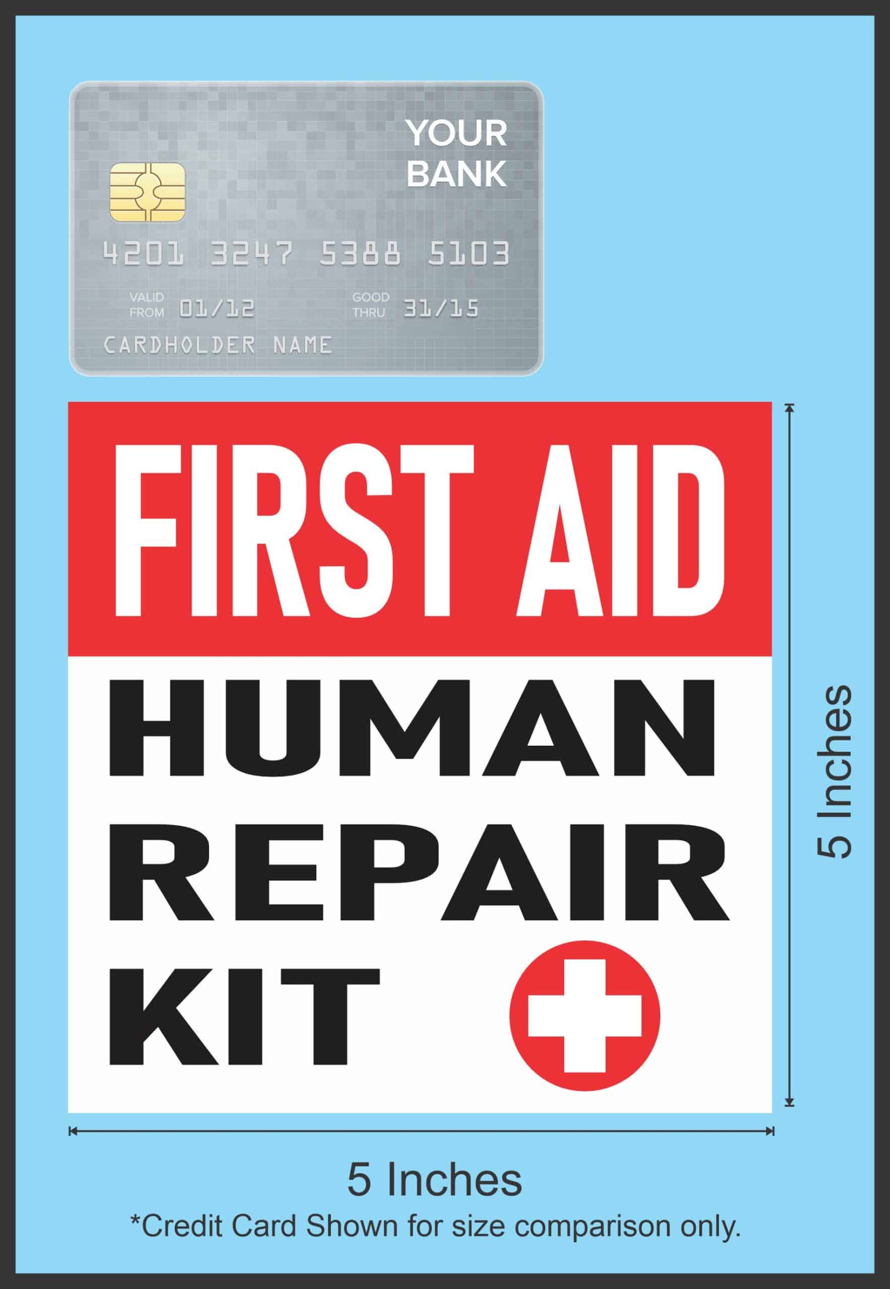 StickerTalk Human Repair Kit First Aid Vinyl Sticker, 5 inches x 5 inches - Image 4