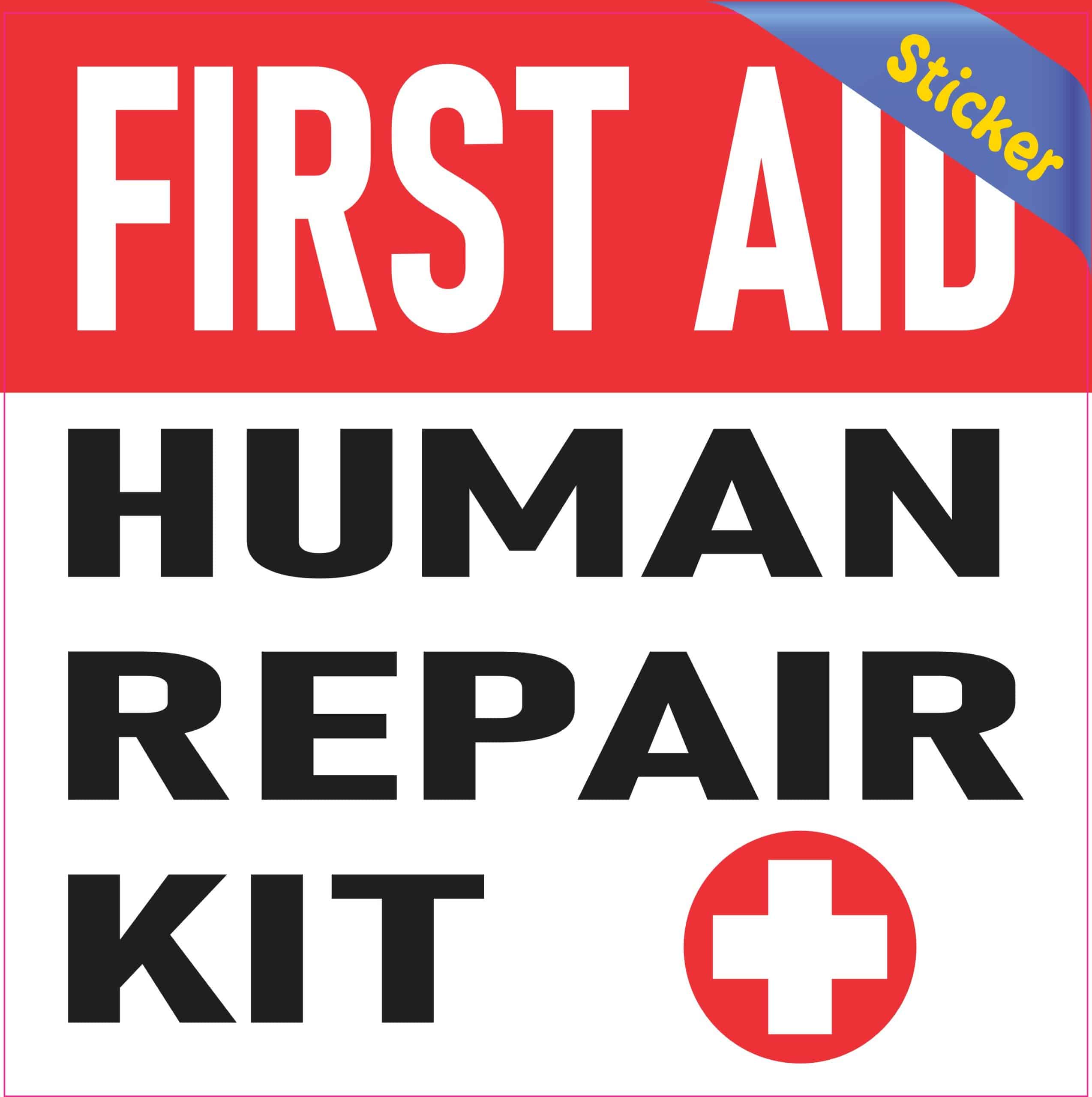 StickerTalk Human Repair Kit First Aid Vinyl Sticker, 5 inches x 5 inches - Image 2