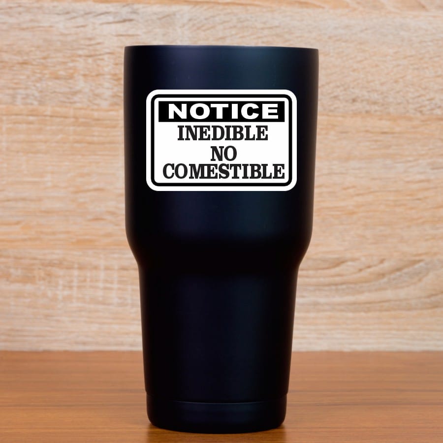 StickerTalk No Comestible Inedible Vinyl Stickers, 1 sheet of 2 stickers, 3 inches x 2 inches each - Image 4