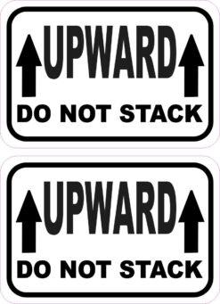 Upward Do Not Stack Vinyl Stickers
