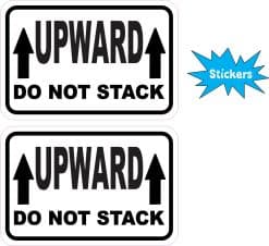Alternative view of StickerTalk Upward Do Not Stack Vinyl Stickers, 1 sheet of 2 sti