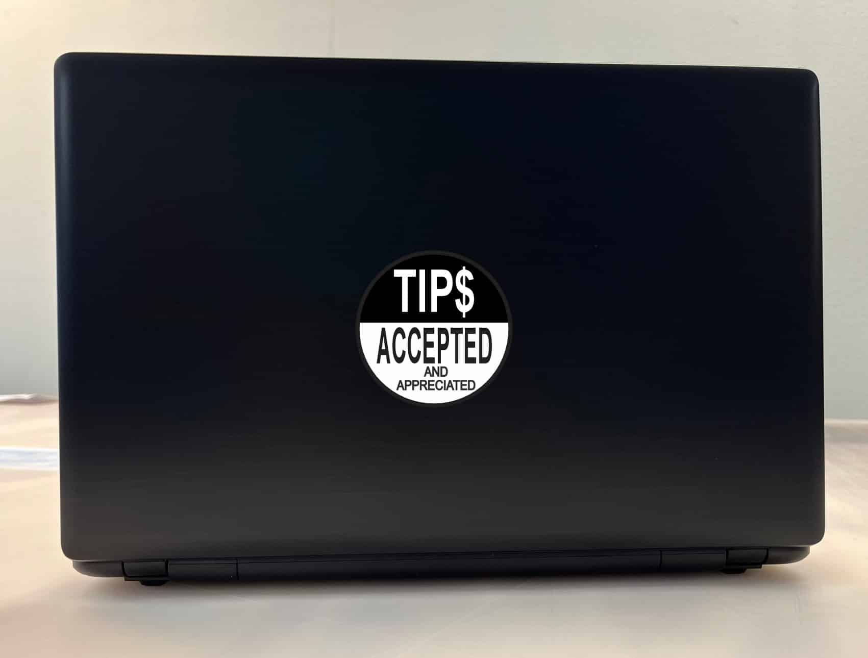 StickerTalk Tips Accepted and Appreciated Vinyl Stickers, 1 shee - Image 3