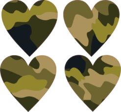 Camo Heart Vinyl Stickers
