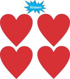 Alternative view of StickerTalk Heart Vinyl Stickers, 1 sheet of 4 inches, 2 inches x 2 inches each