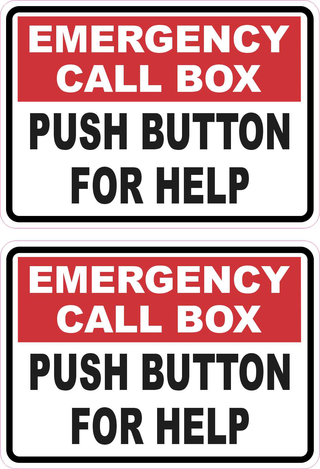 StickerTalk Emergency Call Box Vinyl Stickers, 1 sheet of 2 stickers