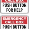 Emergency Call Box Vinyl Stickers