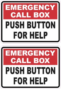 Emergency Call Box Vinyl Stickers