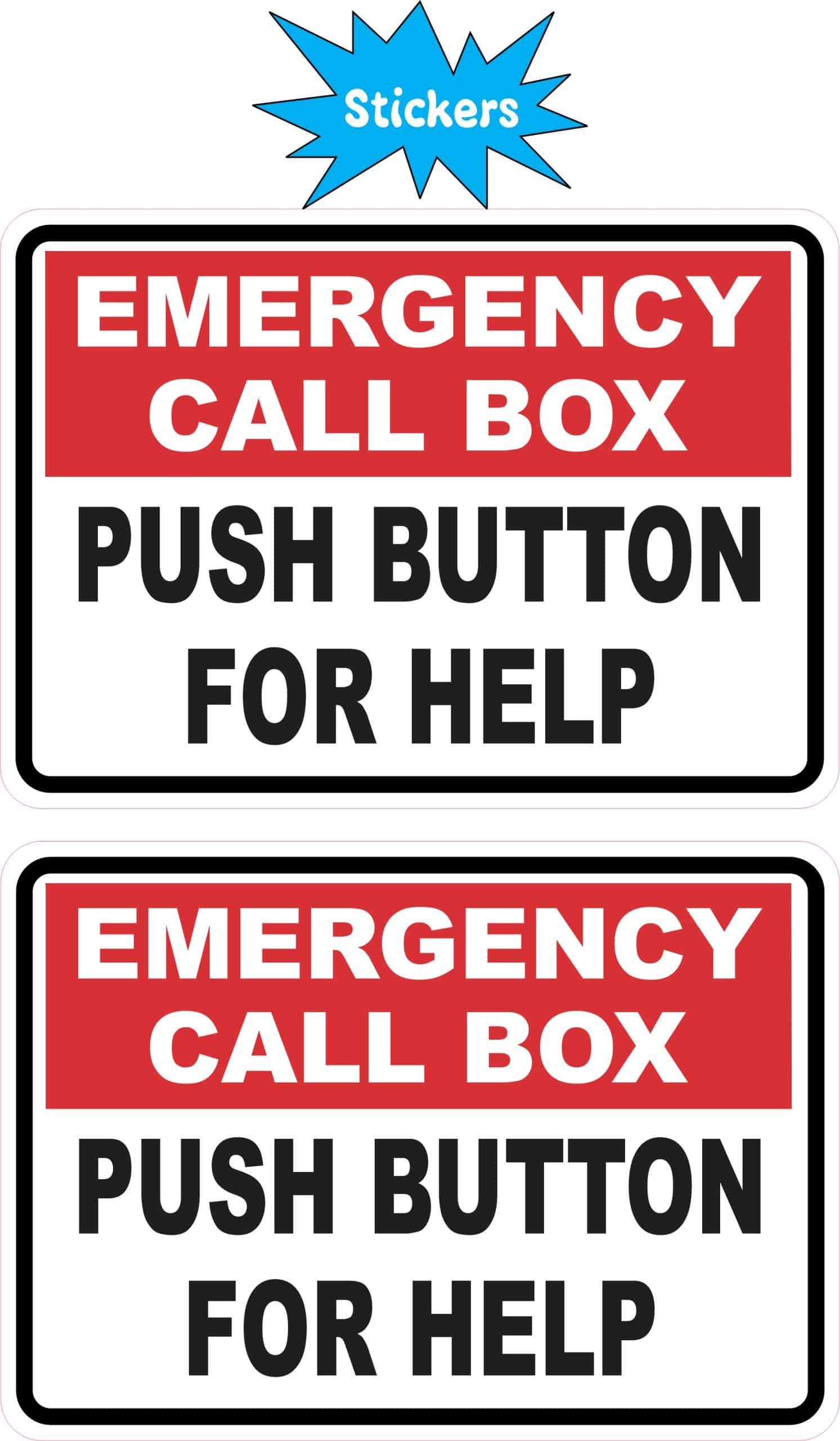 StickerTalk Emergency Call Box Vinyl Stickers, 1 sheet of 2 stickers - Image 2