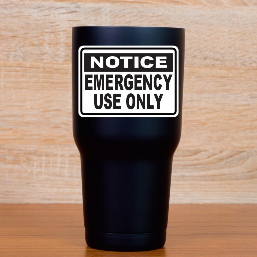 StickerTalk Emergency Use Only Vinyl Stickers, 1 sheet of 2 stickers, 3.5 inches x 2.5 inches each - Image 4