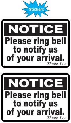 Alternative view of StickerTalk Ring Bell to Notify Us of Your Arrival Vinyl Sticker
