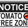 Tomato Free Zone Magnet