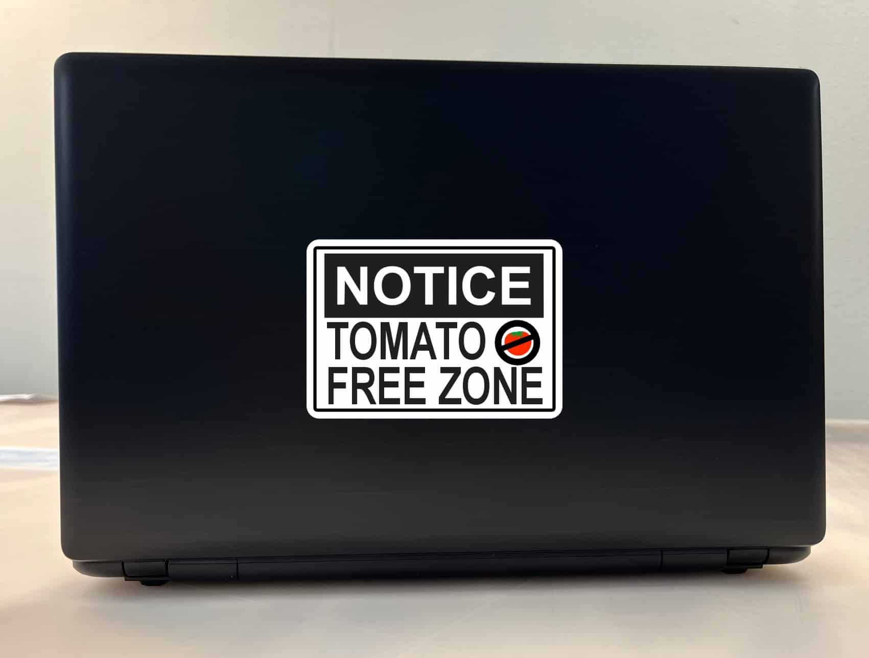 StickerTalk Tomato Free Zone Vinyl Sticker, 5 inches x 3.5 inches - Image 3