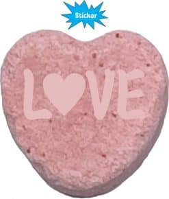 Alternative view of StickerTalk Love Candy Heart Vinyl Sticker, 5 inches x 5 inches