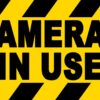 Cameras in Use Vinyl Sticker