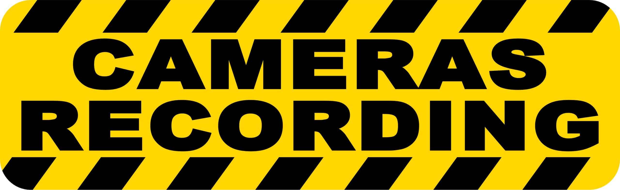 StickerTalk Cameras Recording Vinyl Sticker, 10 inches x 3 inche