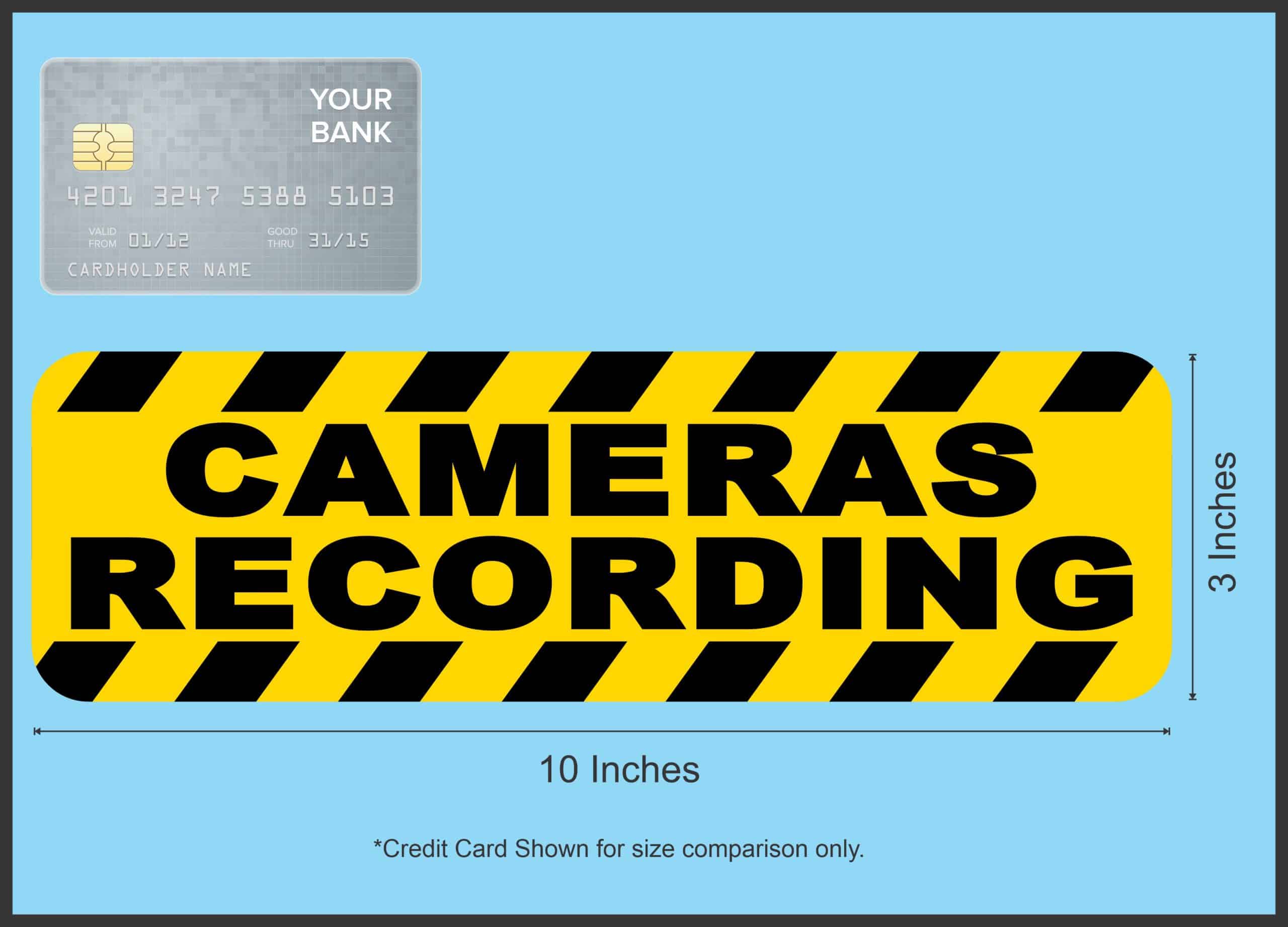 StickerTalk Cameras Recording Vinyl Sticker, 10 inches x 3 inche - Image 6