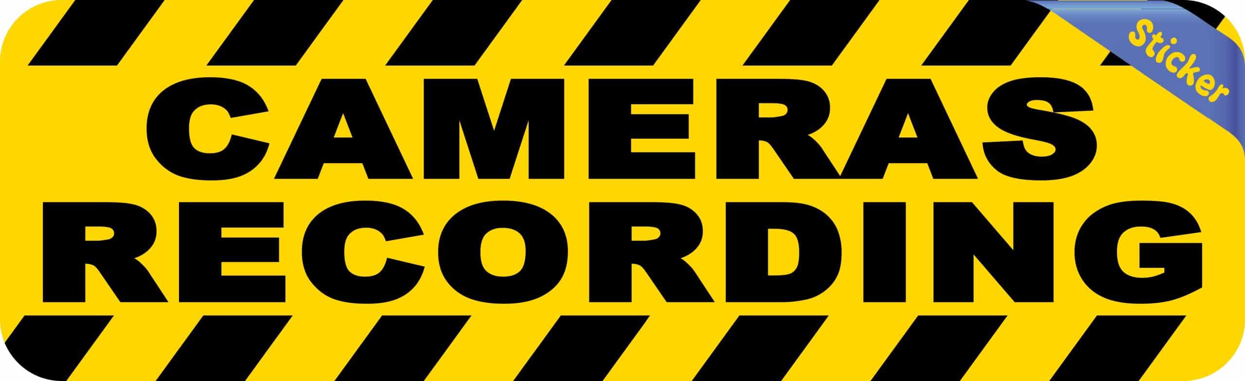 StickerTalk Cameras Recording Vinyl Sticker, 10 inches x 3 inche - Image 2