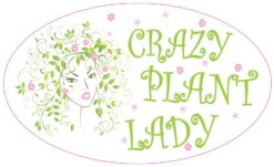 Oval Crazy Plant Lady Vinyl Sticker