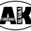 Oval Fairbanks AK Vinyl Sticker