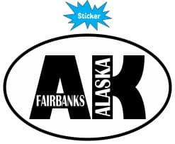 Alternative view of StickerTalk Oval Fairbanks AK Vinyl Sticker, 5 inches x 3.25 inches